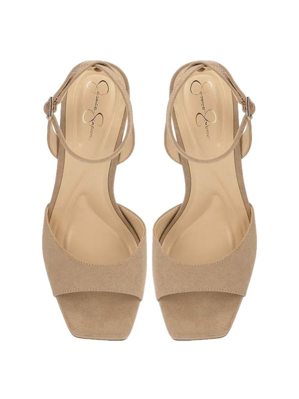 Jessica Simpson Jixte Sculptural Ankle-Wrap Platform Heels (Light Maple) - Picture 4 of 16